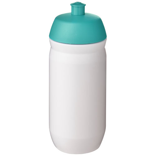 Bouteille de sport publicitaire 500 ml HydroFlex™ Bleu aqua et Blanc